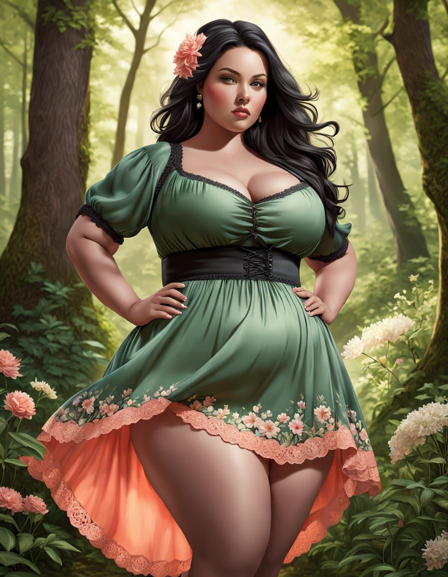 A Majestic Plus Size Beauty in Spring Bloom