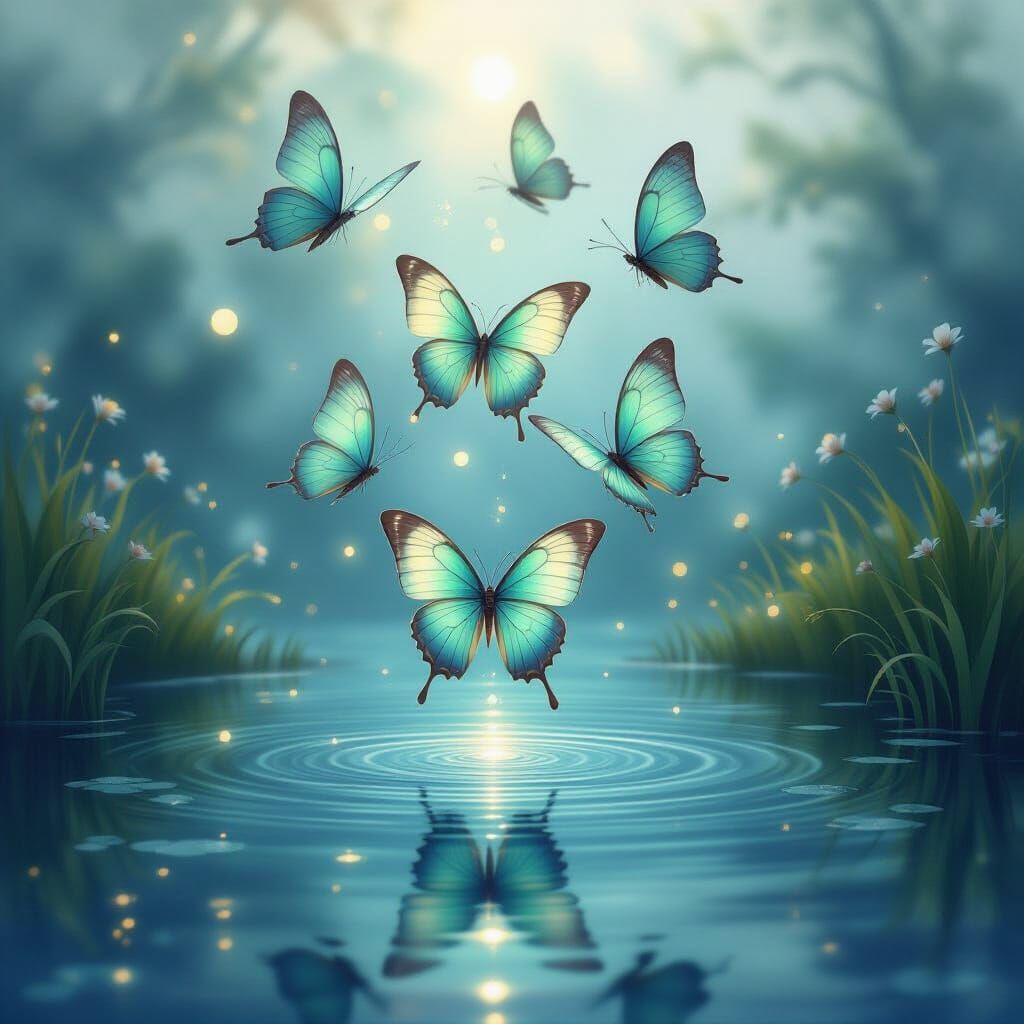 A digital painting in a hybrid oil and watercolor style show...