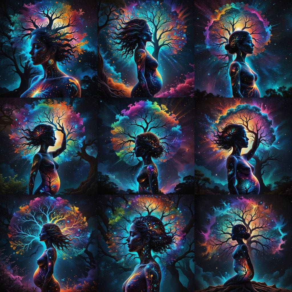 Vibrant Motherhood Embodied in Cosmic Tree of Life