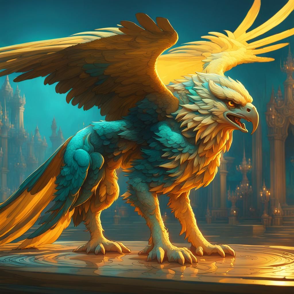 Majestic Golden Gryphon Concept Art