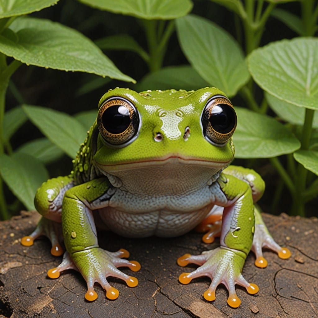 Huge eyed cutie froglets