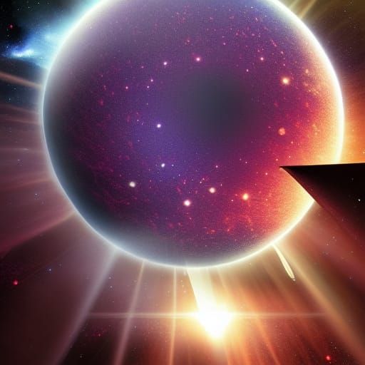 Epic Cosmic Planet Digital Matte Painting