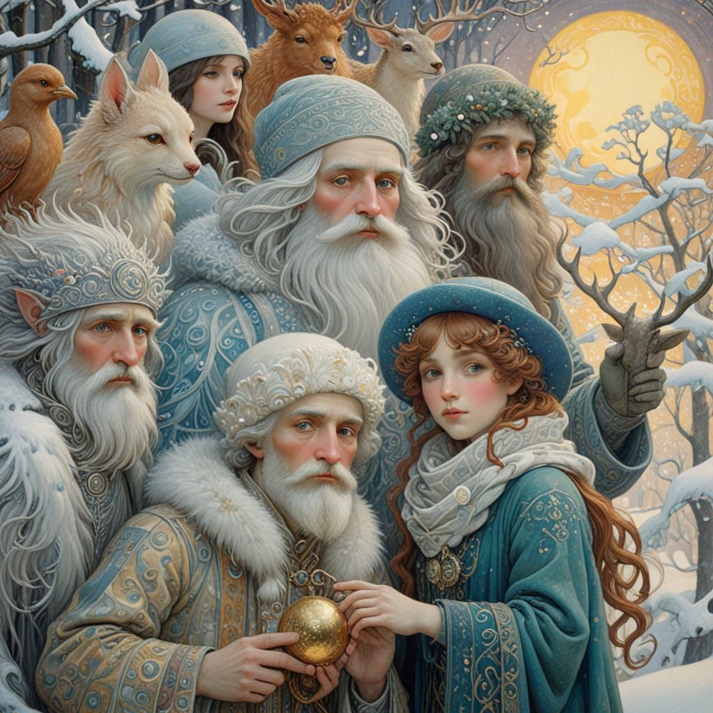 Celestial Beings in Winter Wonderland