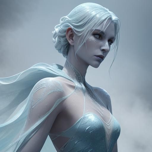 Icy Specter Glides Silently in Ethereal Fantasy Art