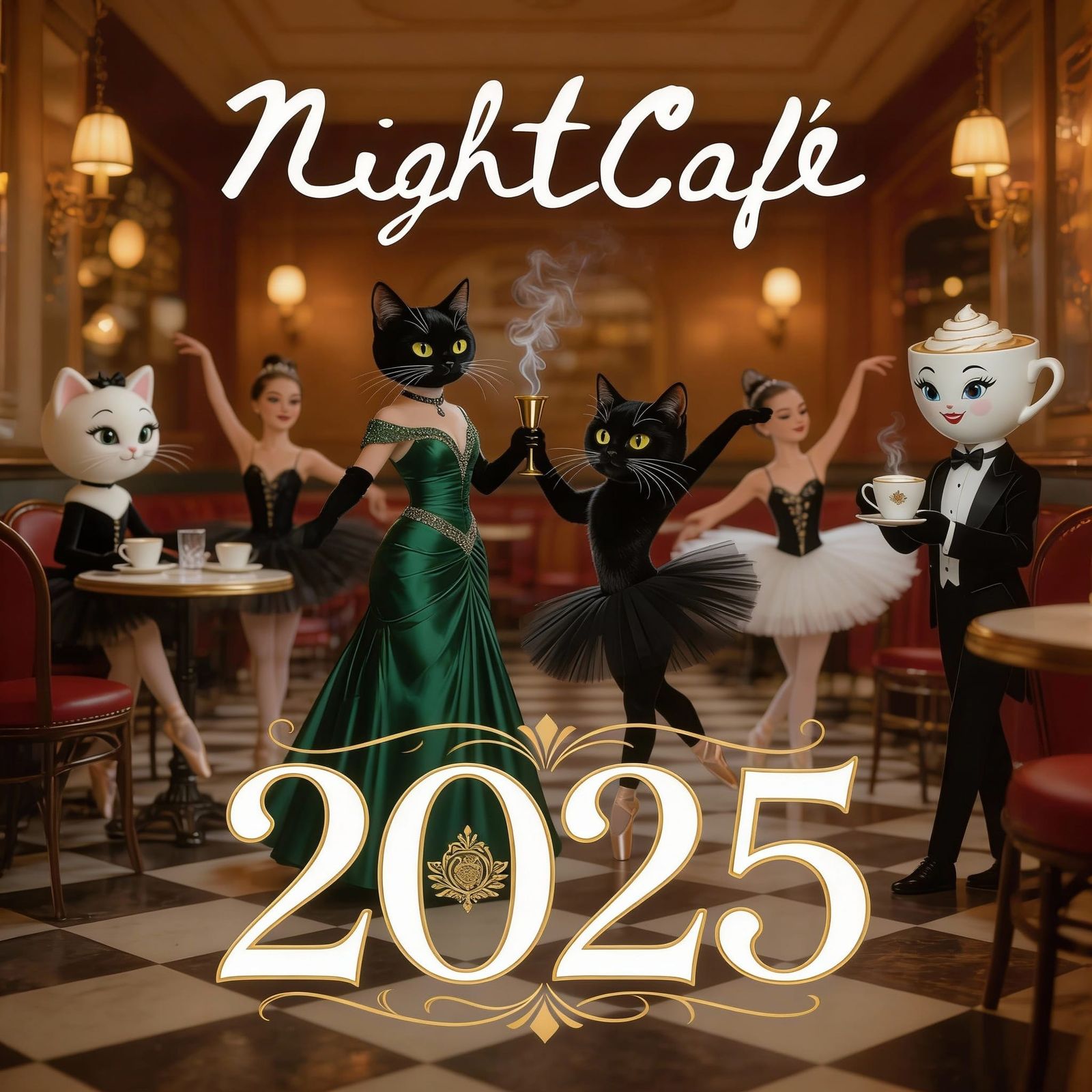 AI Collage of 2025 Artworks with Logo and Avatar