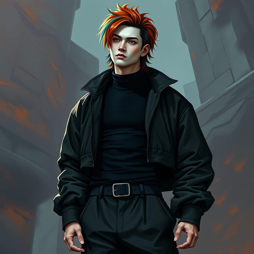 Goth Aesthetic in Dark, High-Contrast Urban Fantasy