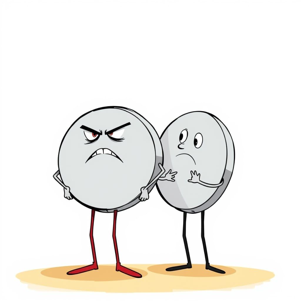 Cartoon Discus Disagreement at the Olympics