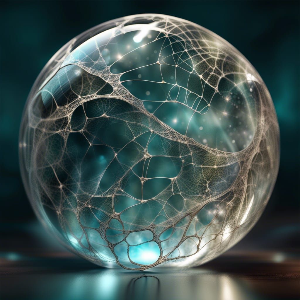 Cracked Glass Moon Sphere in Photorealistic CGI