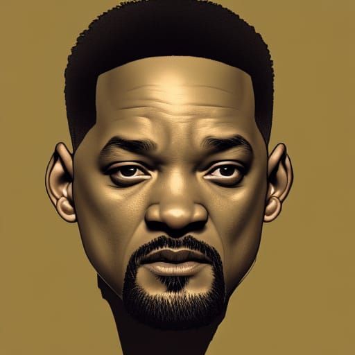 Will Smith Portrait in Detailed Digital Art Style