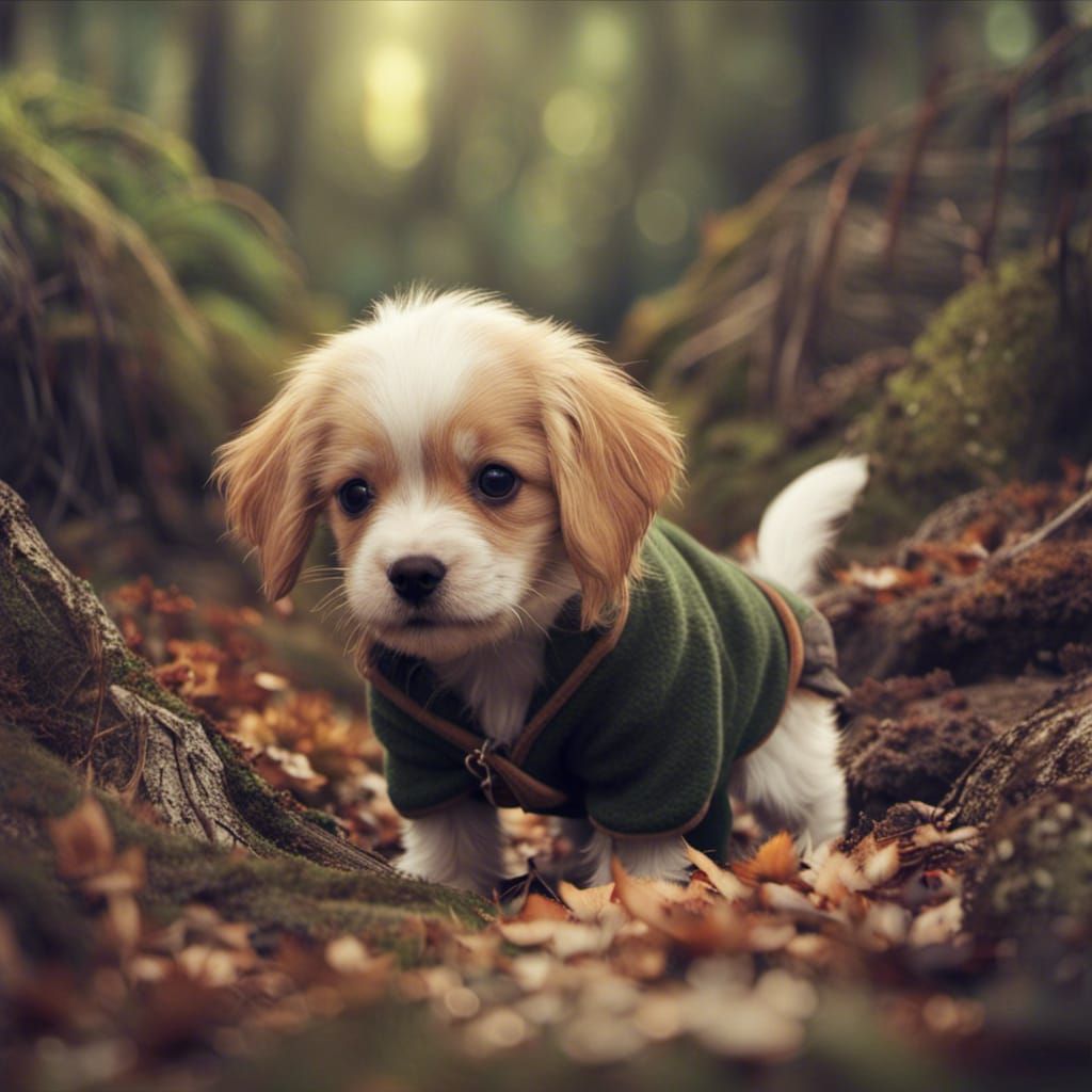 Hobbit Puppy in Forest