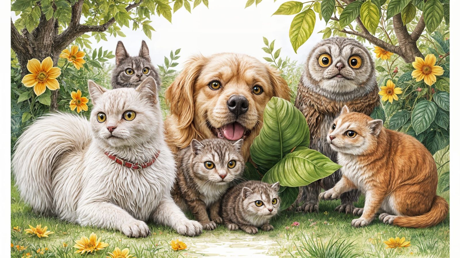 Whimsical Portraits of Pets from Around the World in a Child...