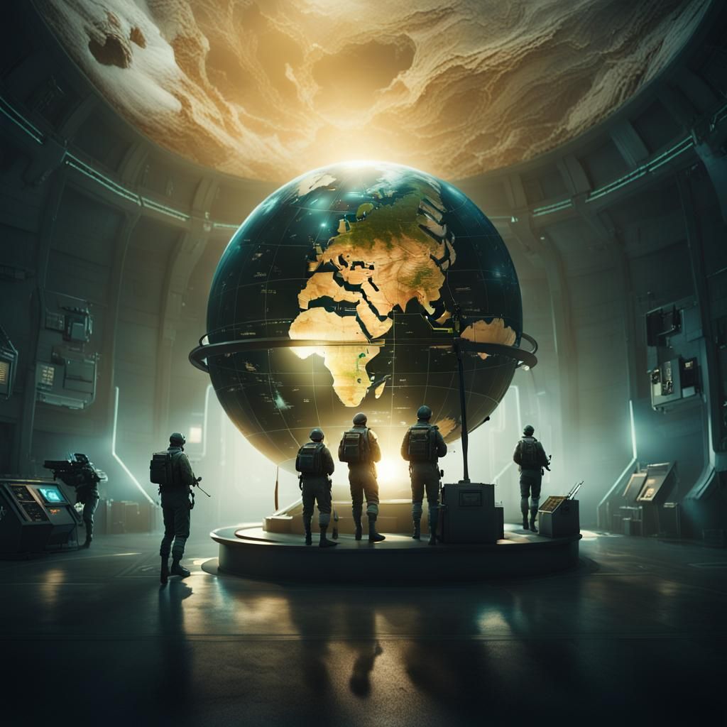 Science Fiction Globe in Central Command Room