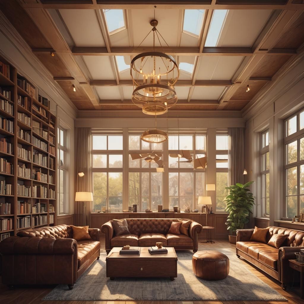 Elegant Office Interior Design in Wes Anderson Style