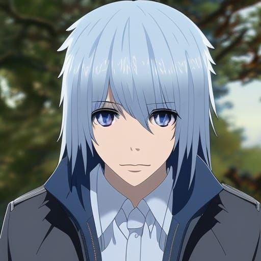 Anime Male with Blue Electricity Powers, Ghibli Style