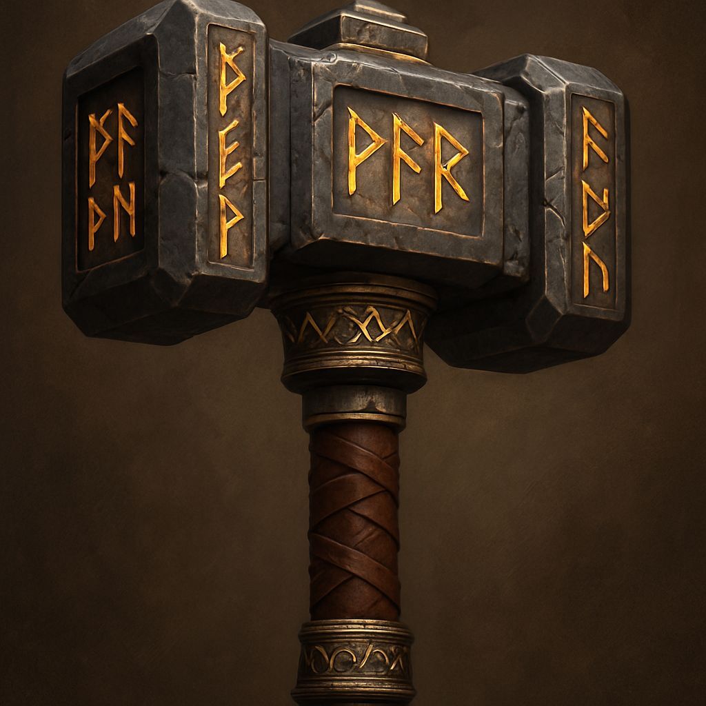 Fabled Dwarven Hammer with Runes
