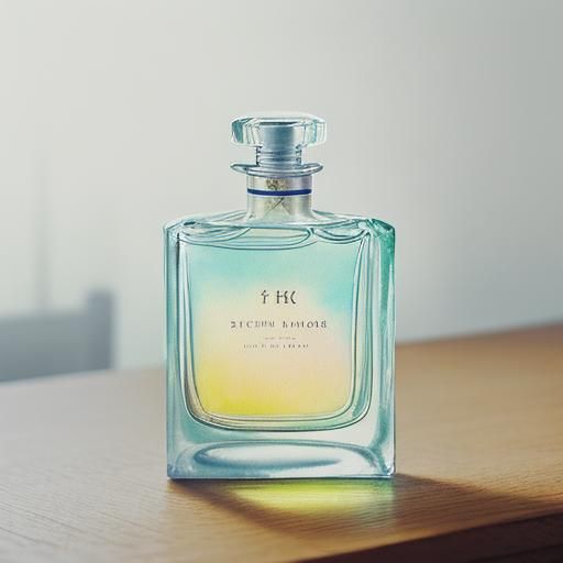 Empty Perfume Bottle in Watercolor Painting