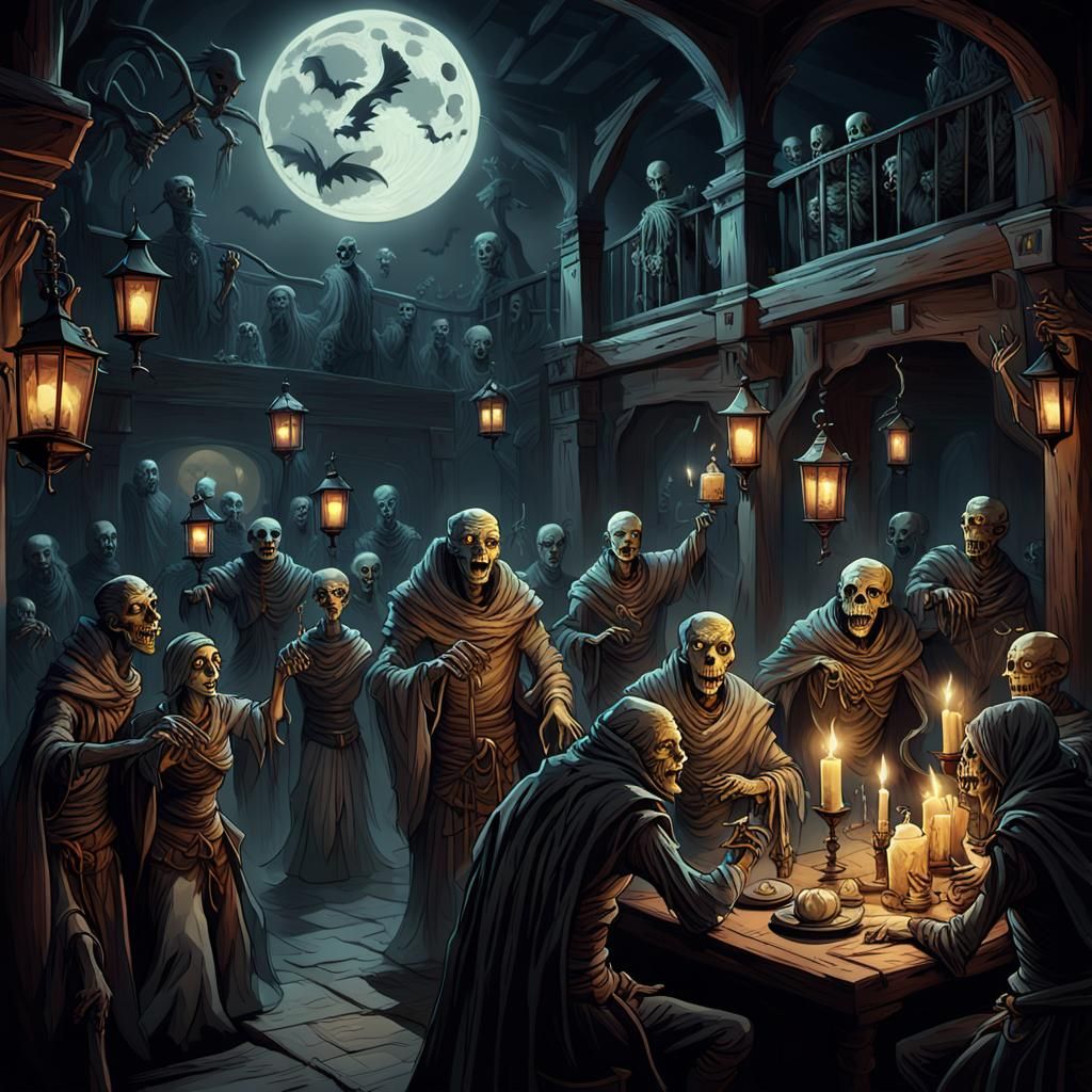 Undead Orchestra Dances on Halloween Night