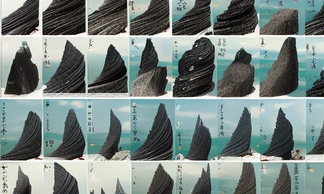 筆の海墨に声有り千鳥石 -口慰 "A sea of brushes the voice of ink at Chidori-Monument"