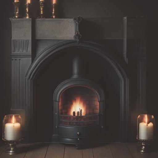 Dark Gothic Fireplace
