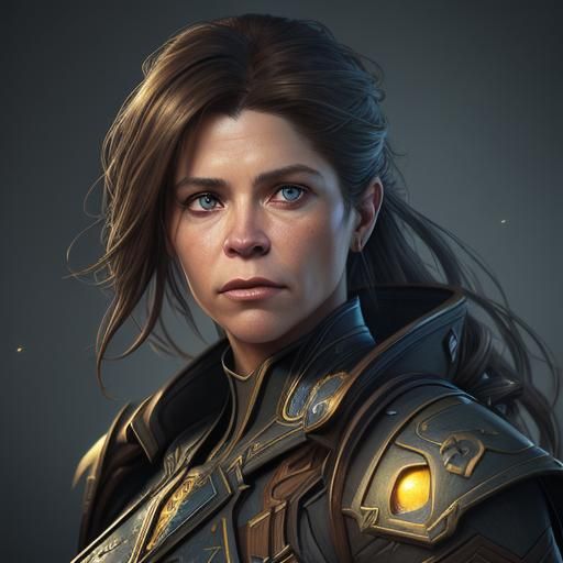 Intricate Portrait in Art Nouveau Style