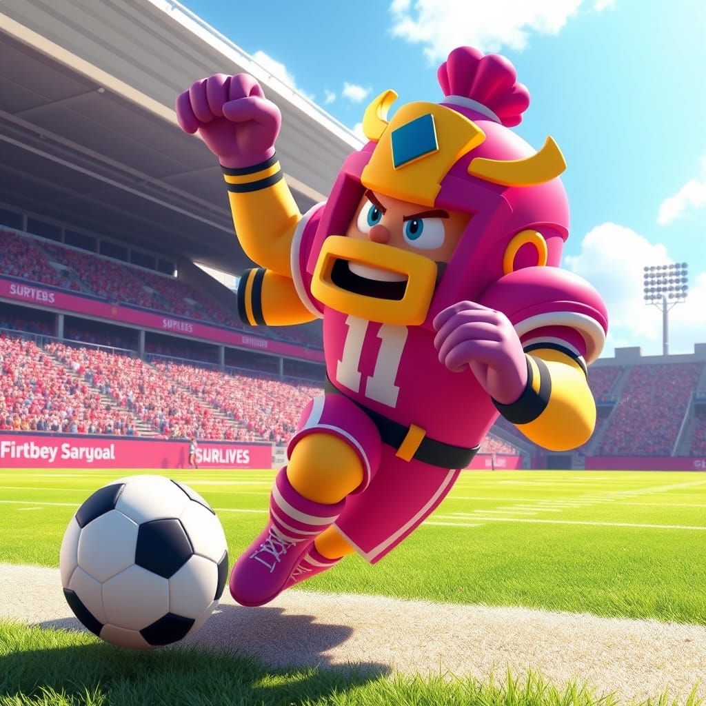 El Primo Kicks Off at the Stadium in Vibrant Colorful Style