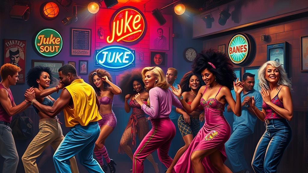 Juke Joint Dancers 1980s  artist ernie barnes