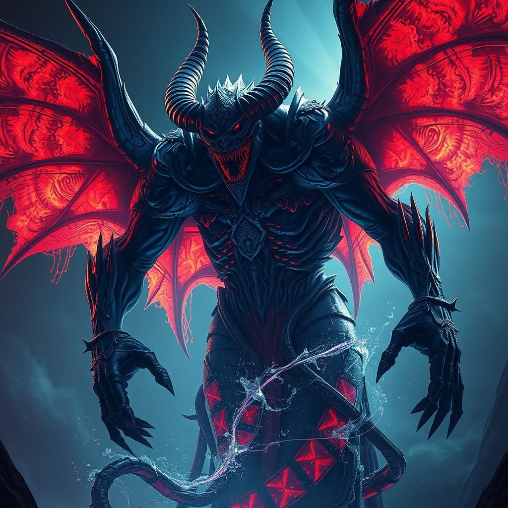 Fantastical Embodiment of Sin in Detailed Matte Painting