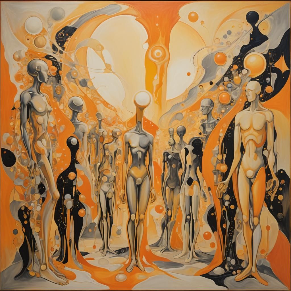 Surrealist Painting of Blurring Realities in Soft Light