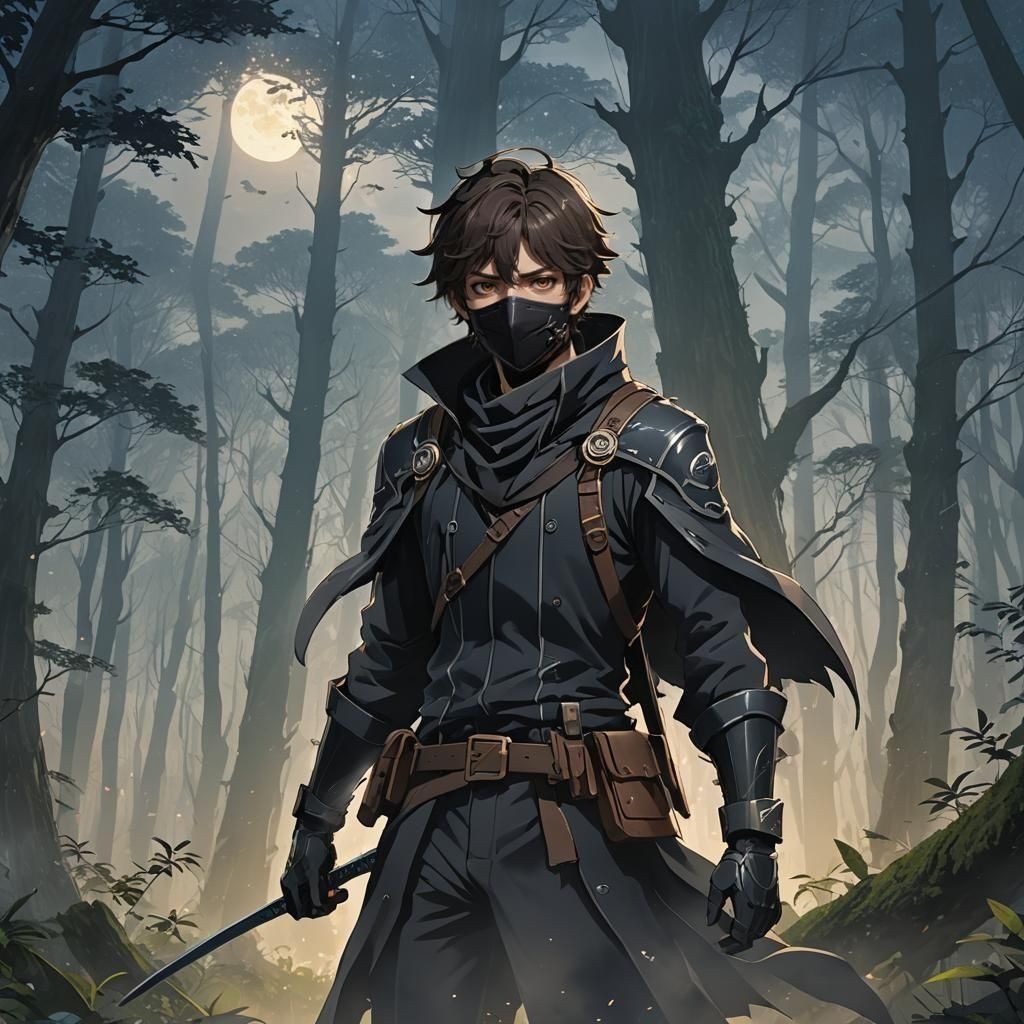 Il Corvo: New Fatui Harbinger in Anime Style