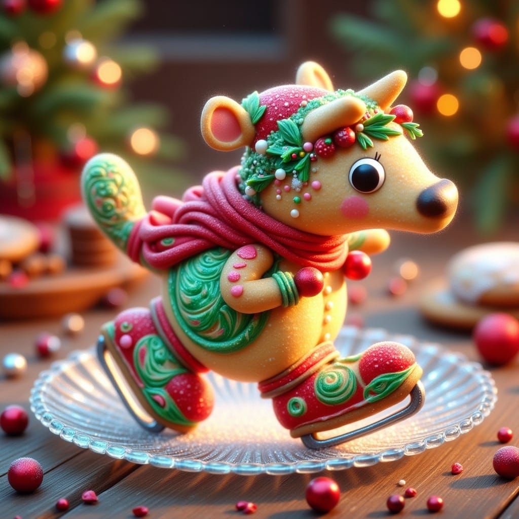 Whimsical Christmas Sugar Cookie in Dreamy Winter Wonderland