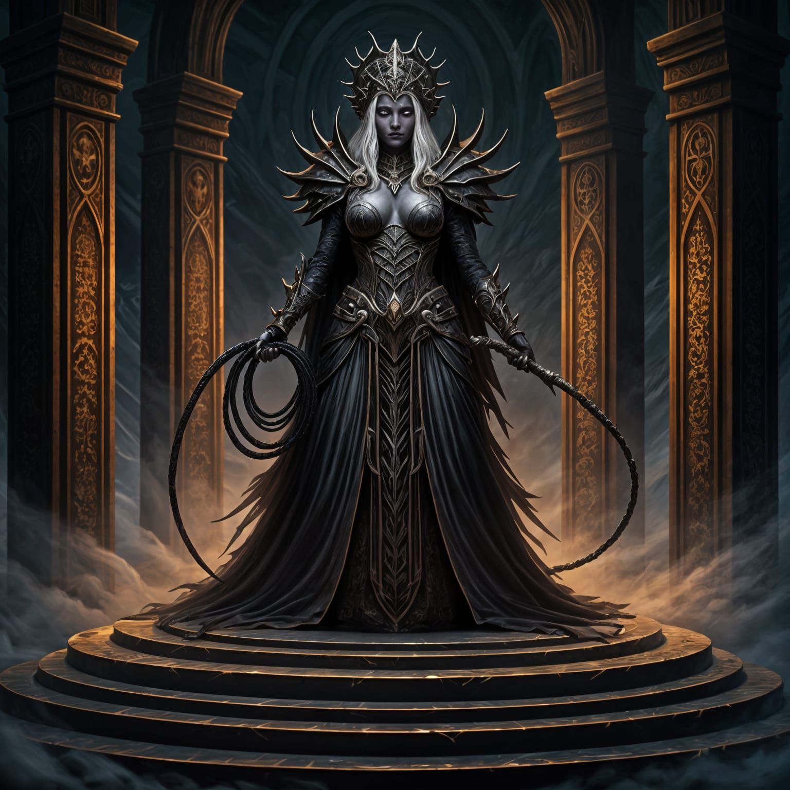 Drow Priestess of Lolth in Spider Armor