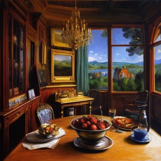 Expressionist Landscape Painting in Cinematic Style