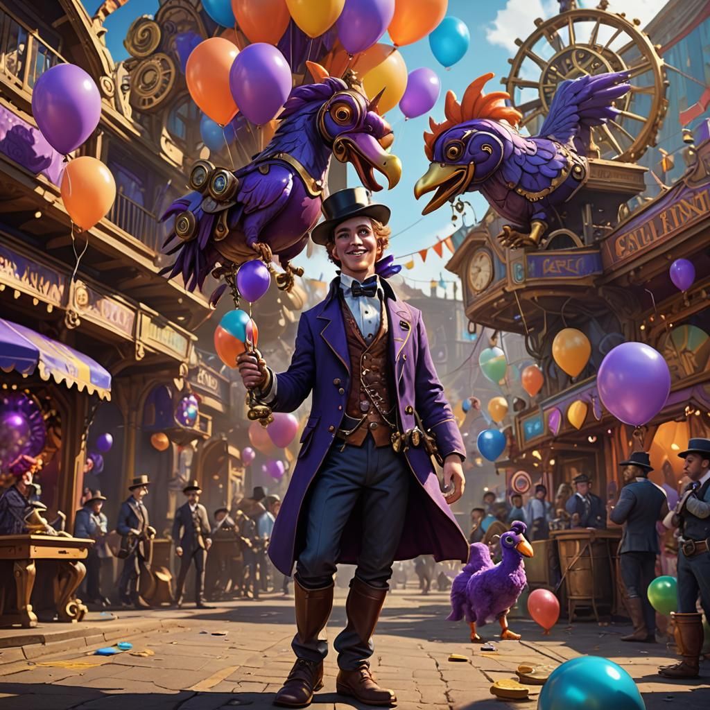 Steampunk Carnival: Jaxon Bundy with Rubber Chicken