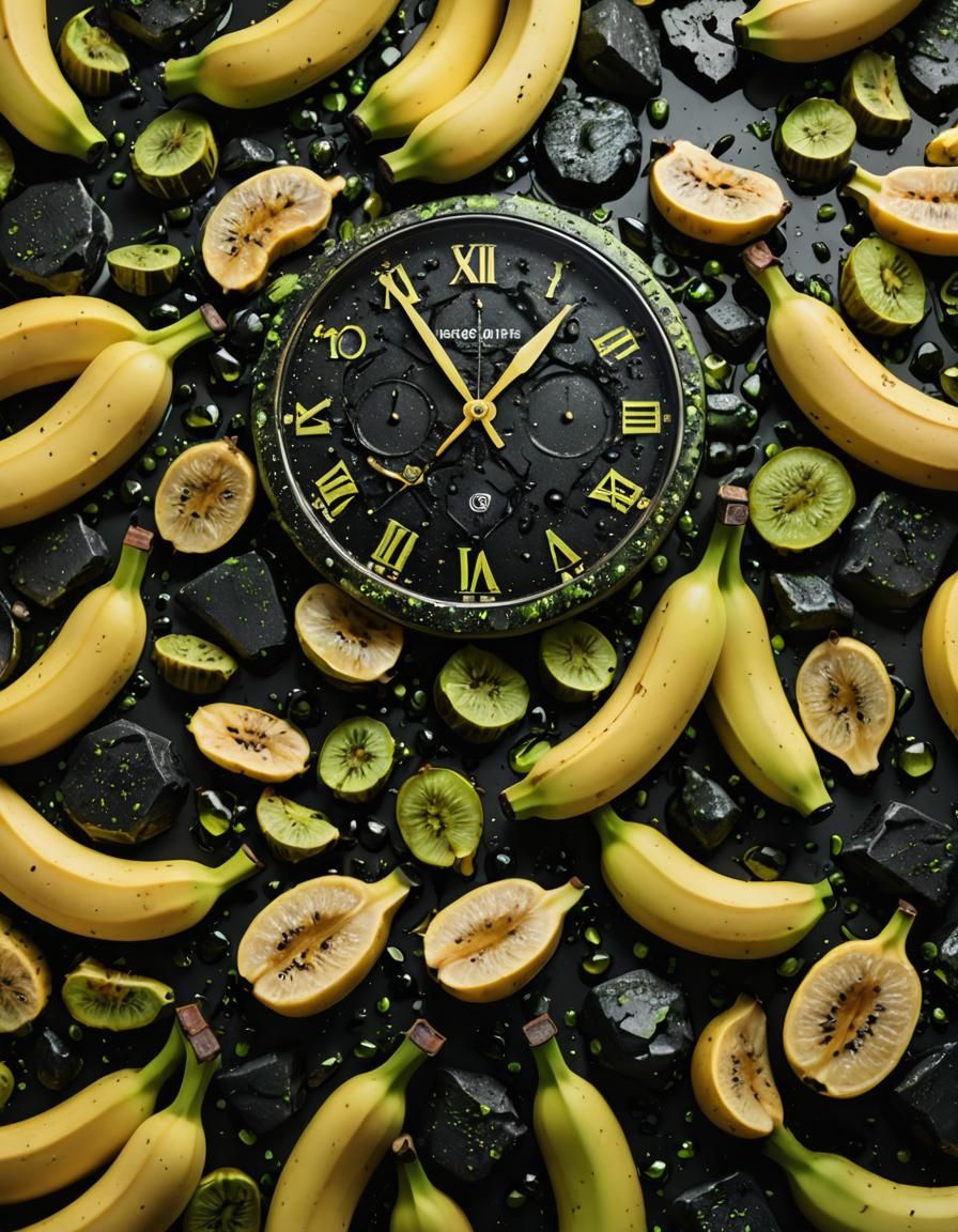 Clockwork Bananas in Hyperrealistic Macro Photography