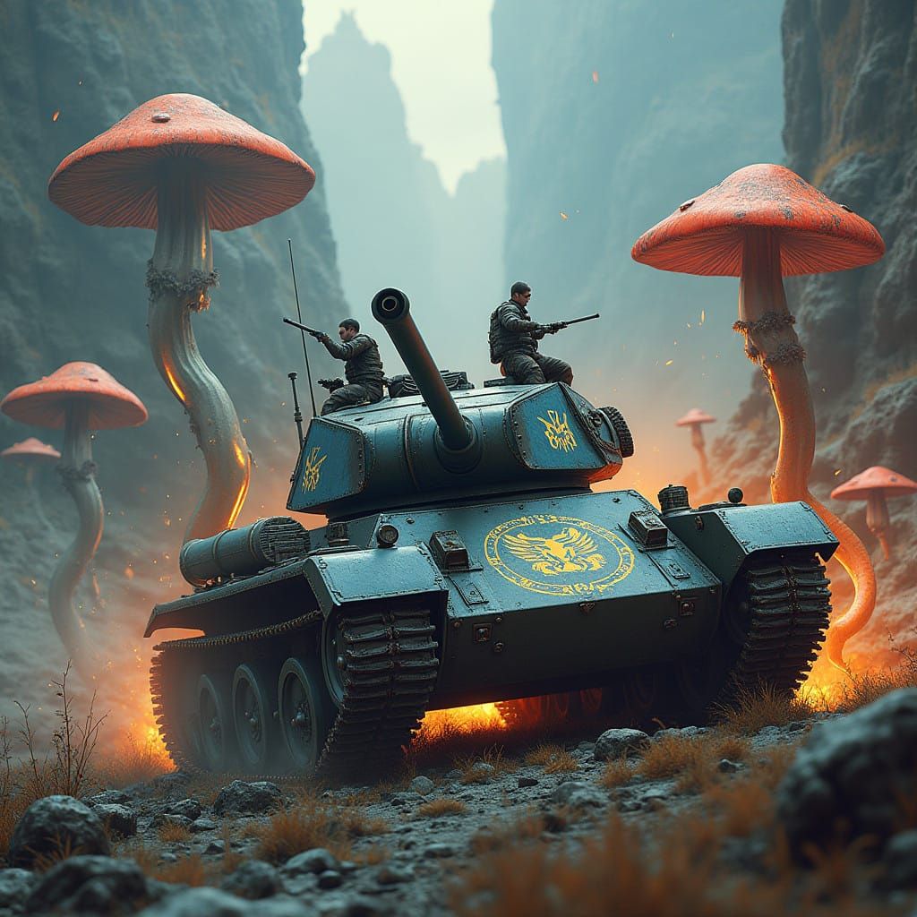 Epic Fantasy Tanks Unleash Hell in Detailed Matte Painting