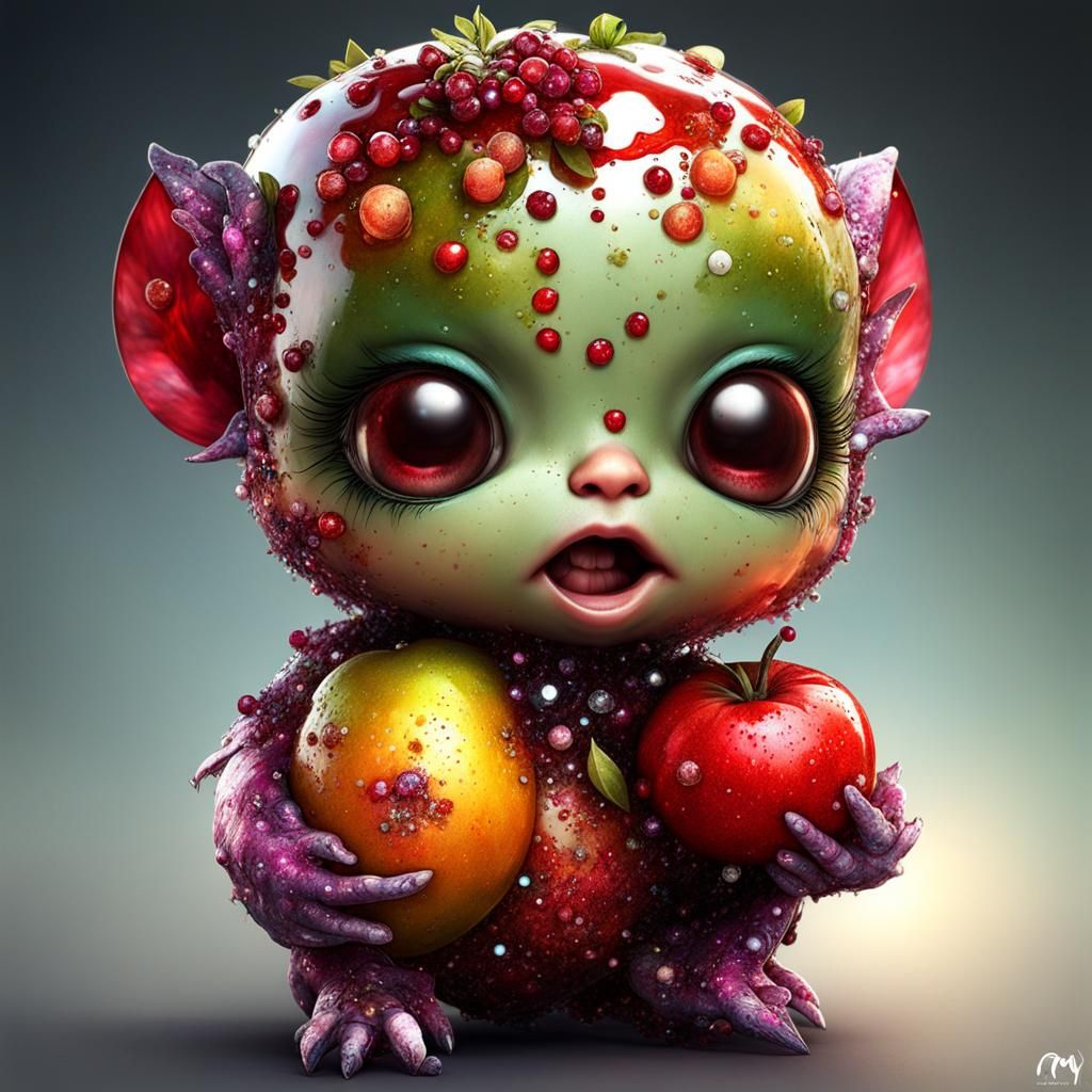 Creepy-Cute Zombie Fruit Baby