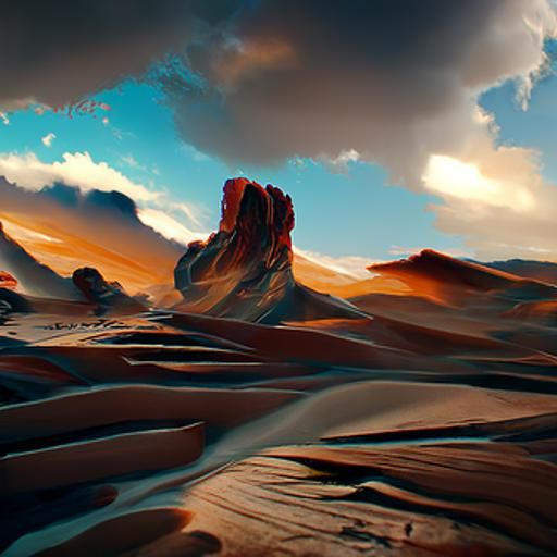 Detailed 3D Desert Landscape in 8K