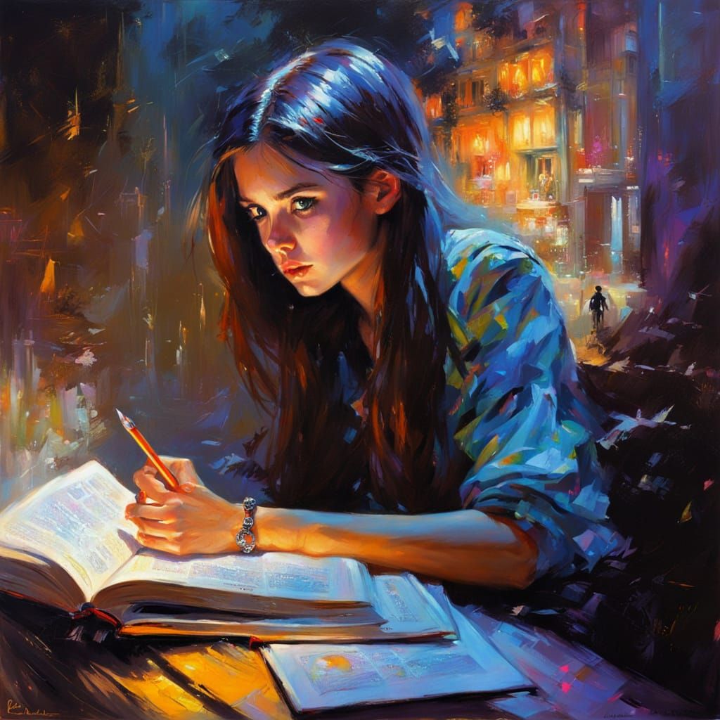 Ethereal Fantasy Portrait in Neon Glow