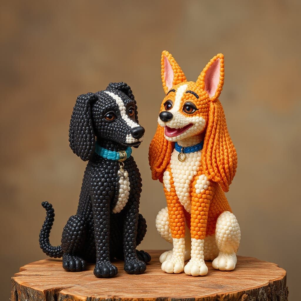 Lady and the Tramp in Pop Art Style