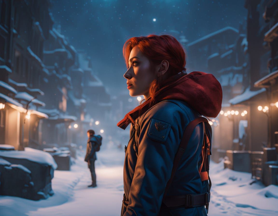 Spiderman and Mary Jane in Enchanted Winter Wonderland