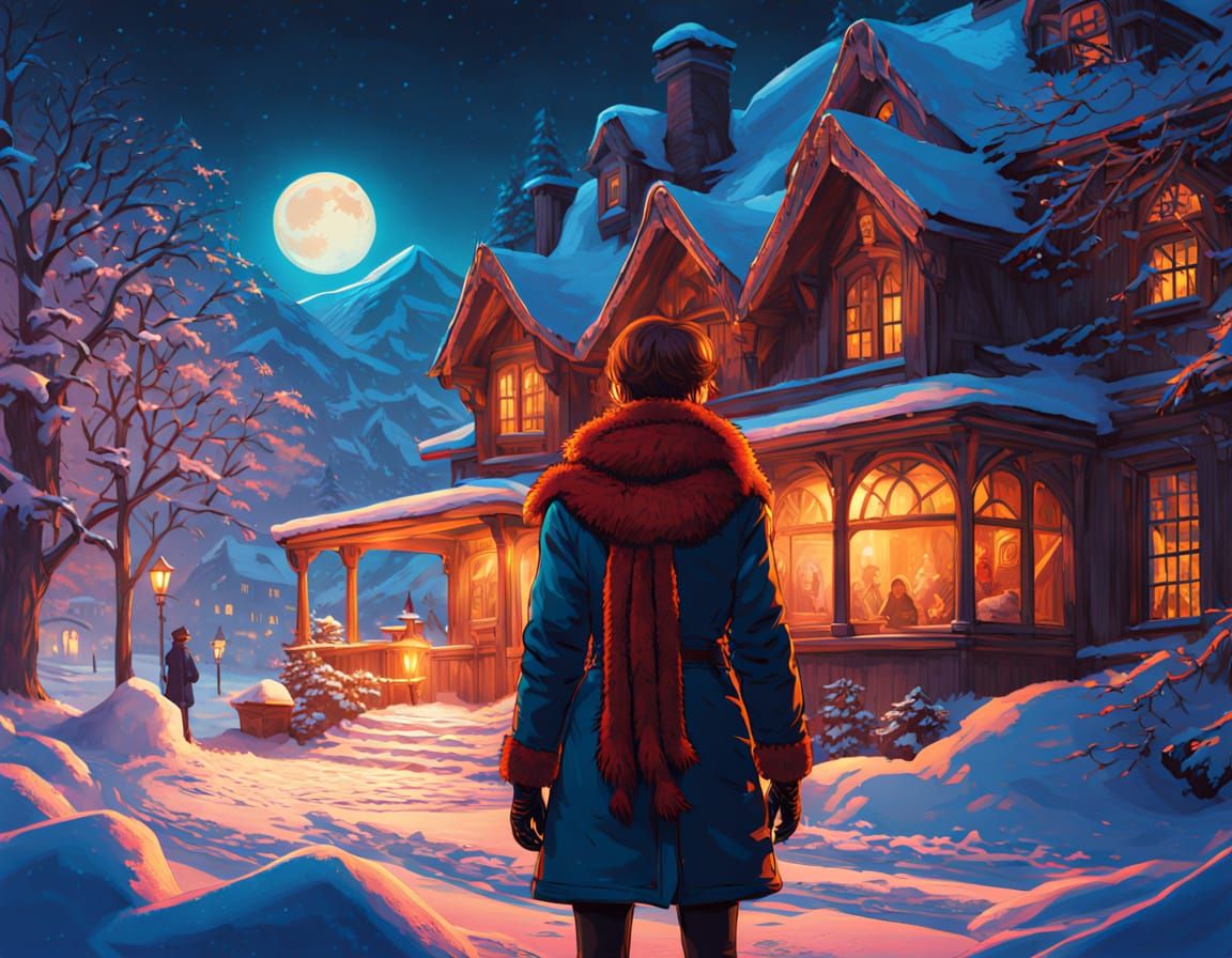 Spider-Man and Mary Jane in a Winter Wonderland Scene