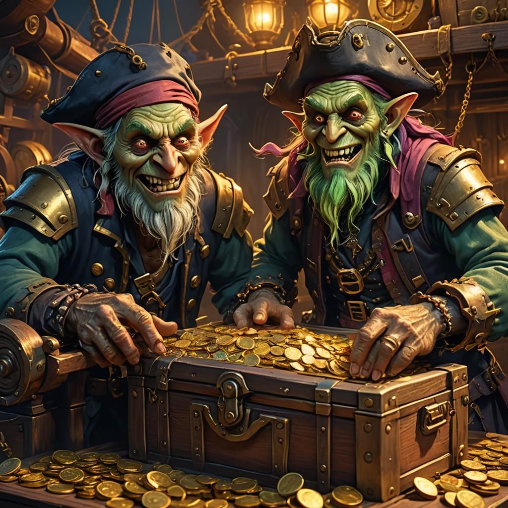 Greedy Goblin Pirates Discover Glowing Treasure