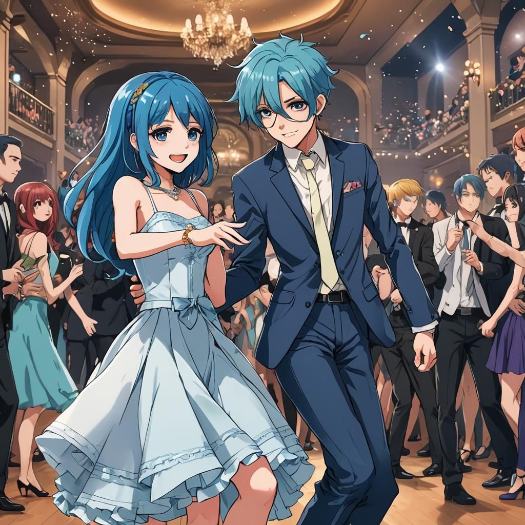 Anime Girl Dancing with Bully at Prom