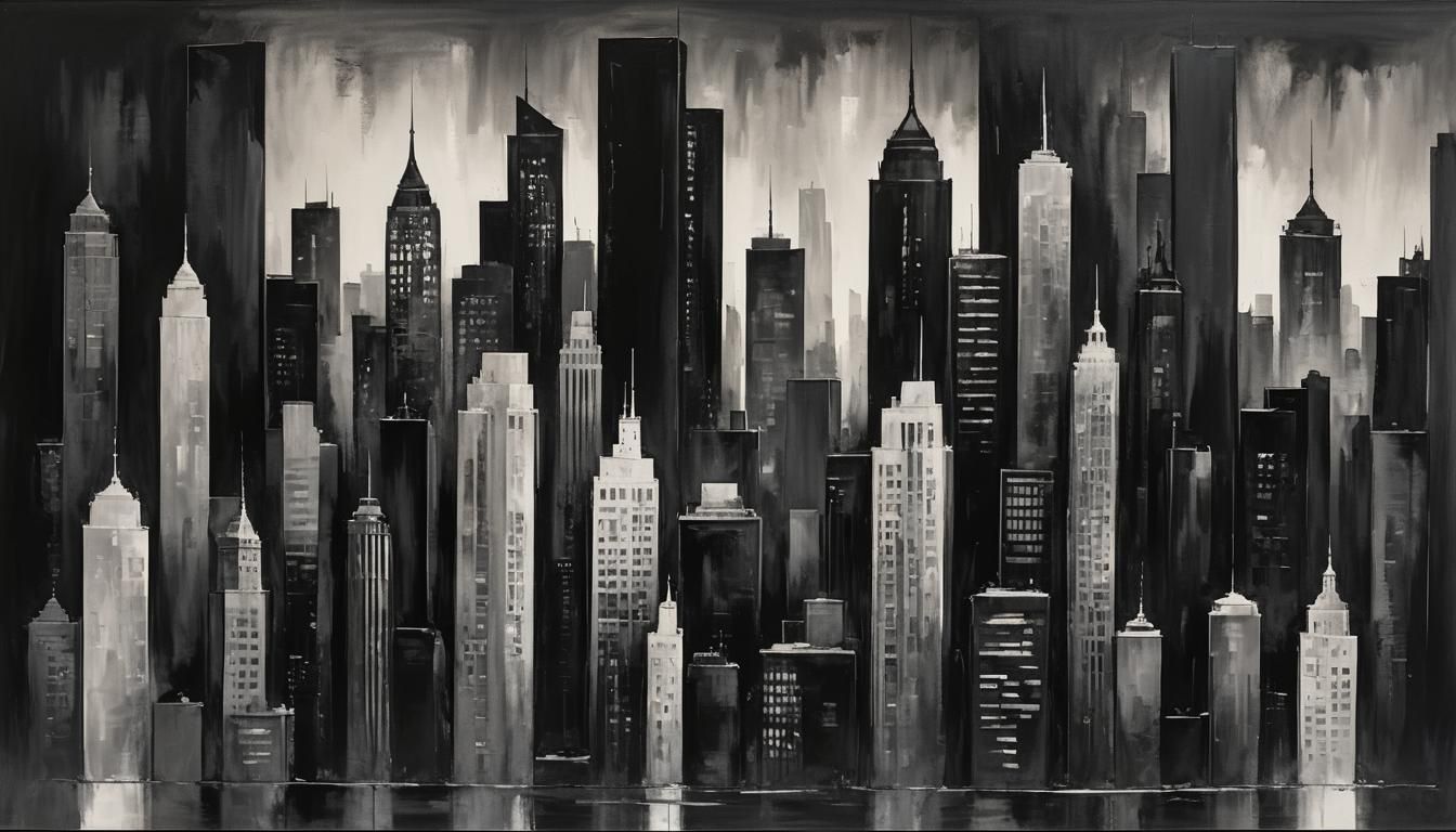 Elegant Monochrome Design in Shades of Black