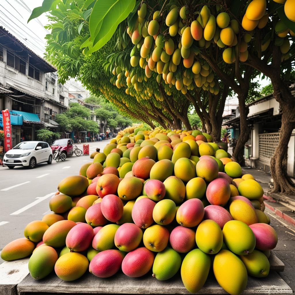 Mango Mania in Tainan: An Epic Digital Painting