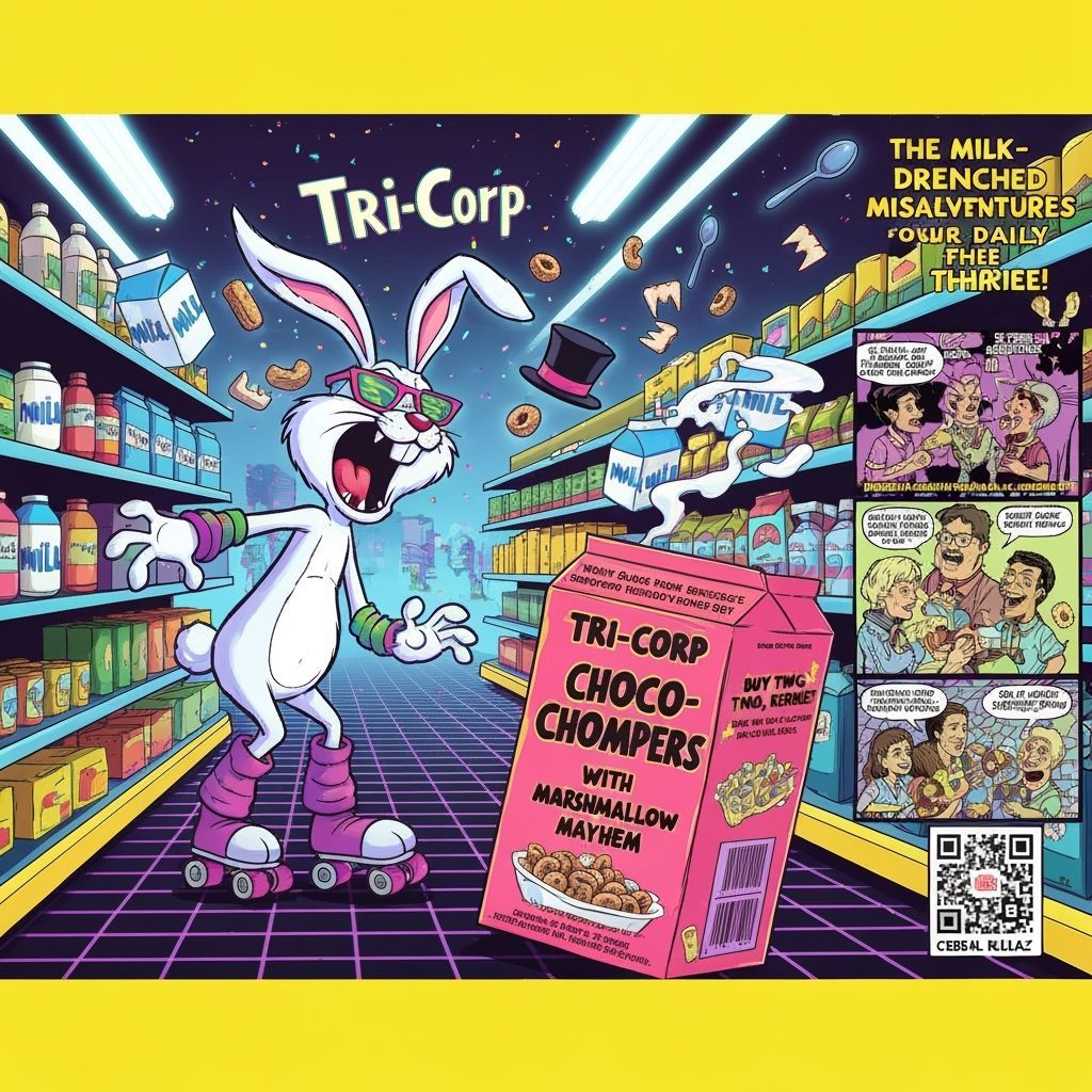 Tri-Corp's Cereal Chaos: Surreal Retro-Futuristic Breakfast ...