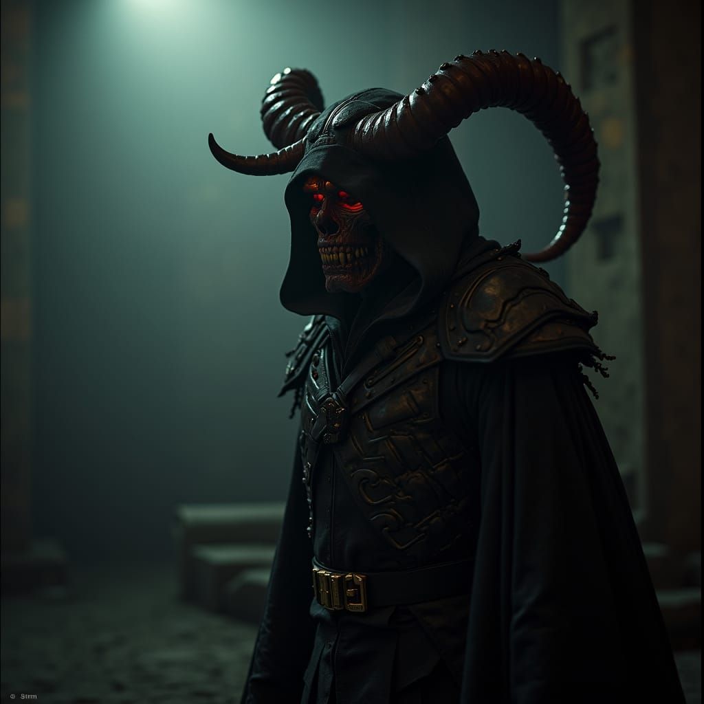 Dramatic Grimdark Scene in Cinematic Style