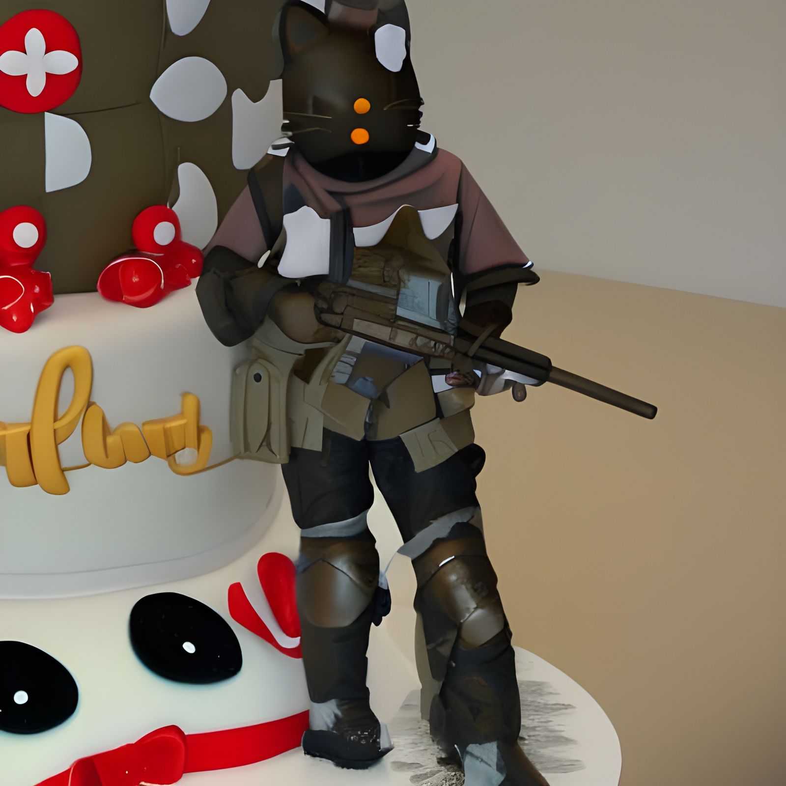 Hello Kitty as Fortnight Warrior in Armor