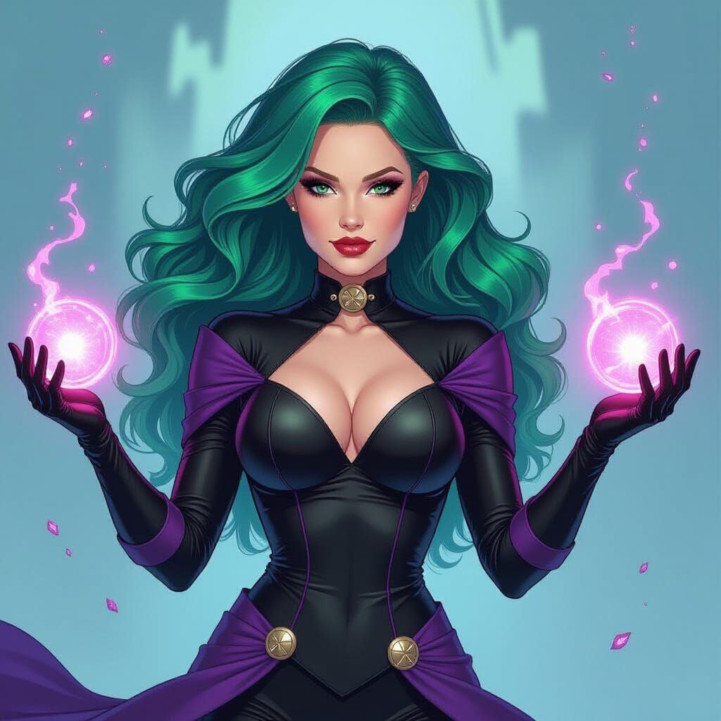 Polaris, Mistress of Magnetism, in Comic Book Style