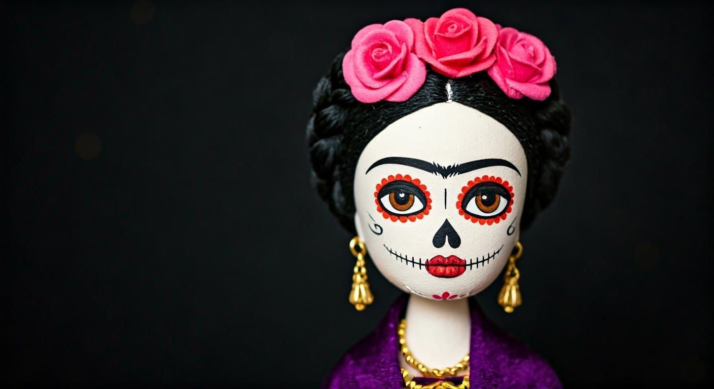 Frida Kahlo La Catrina Doll for Day of the Dead